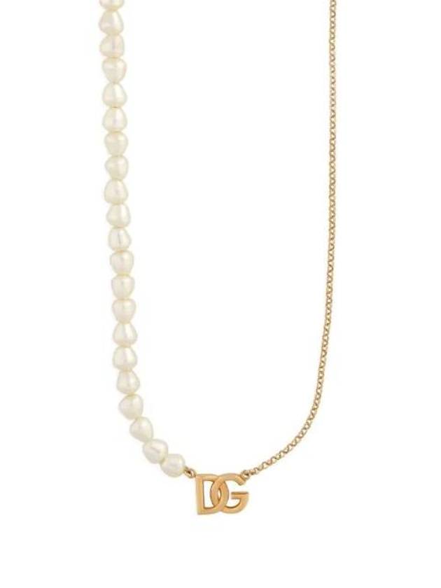 돌체앤가바나 DG 펜던트 모조 펄 네크리스 WNP2P1W1111