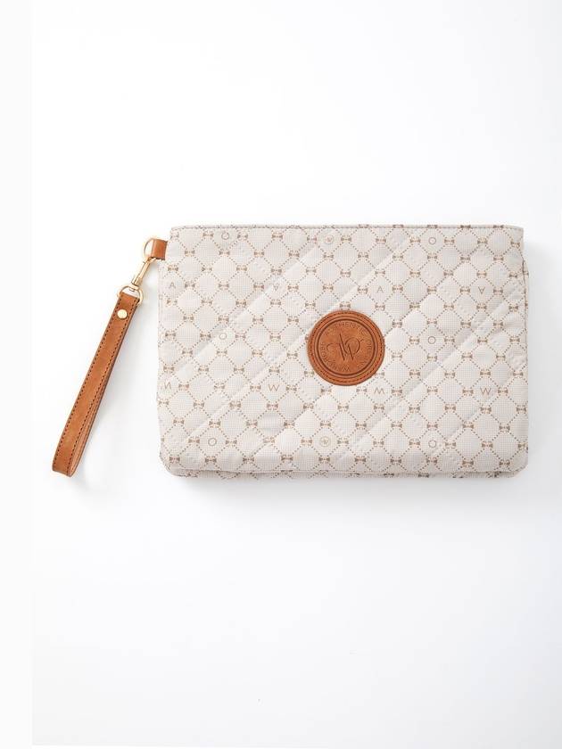 PATTERN QUILTING POUCH_BEIGE