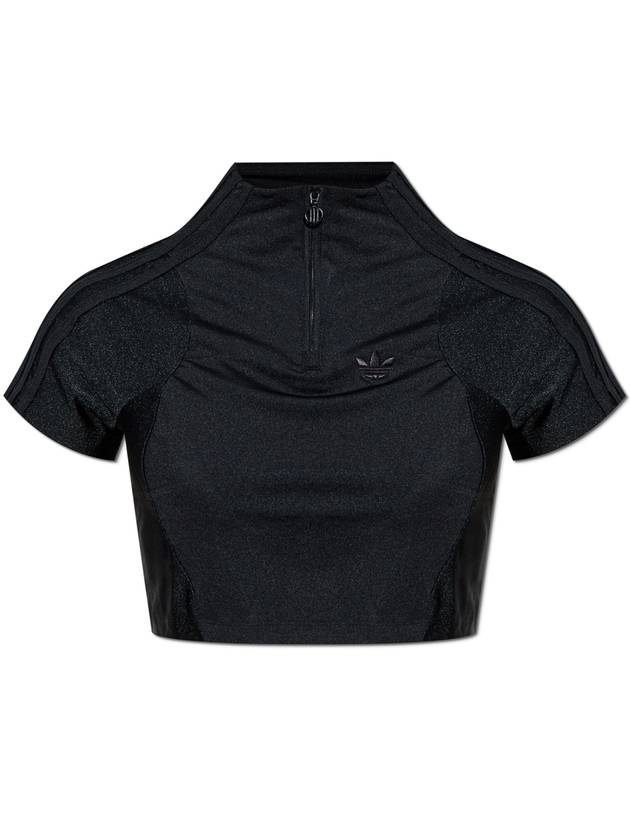 ADIDAS Originals Short Top With Embroidered Logo Women's Black