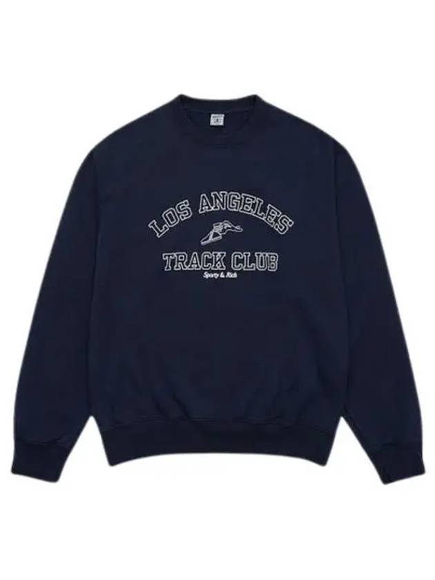 스포티 앤 리치 트랙 클럽 크루넥 네이비 Sporty & Rich Track Club Crewneck Navy