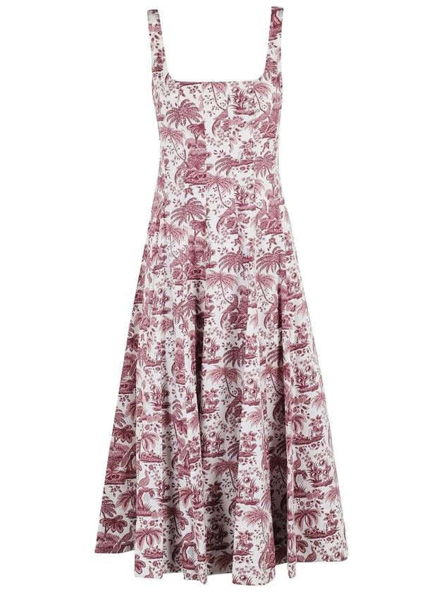 Staud Wells 민소매 미디 드레스