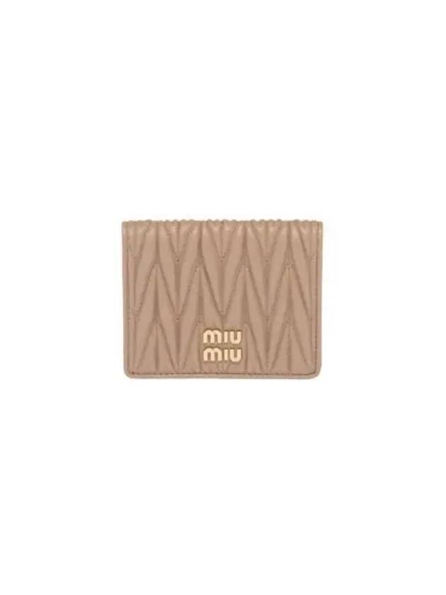 미우 미우 마테라쎄 나파 가죽 반지갑 카메오 Miu Miu Matelasse Nappa Leather Wallet Cameo