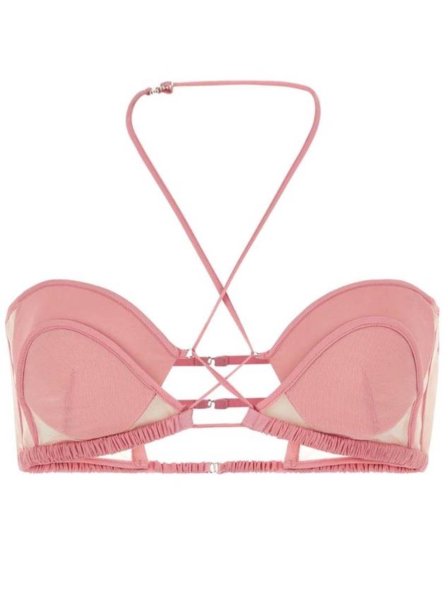 NENSI DOJAKA 핑크 스트레치 쉬폰 브라 NDSS23LIN003 BLOSSM