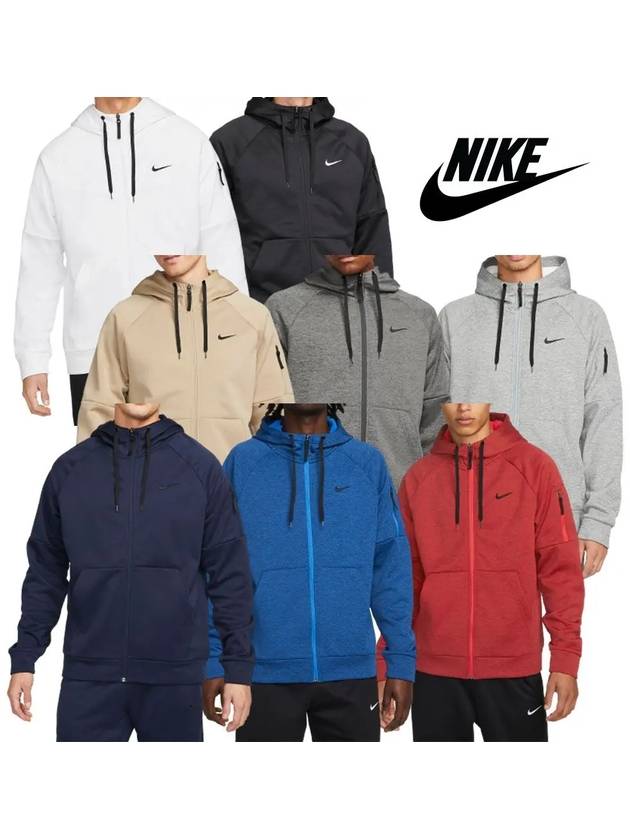나이키 써마 피트니스 운동 양털 탑 후드 집업 재킷 8컬러 심플 운동 트레이닝복