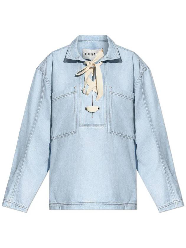 Munthe 릴렉스핏 버튼업 탑 2511007251100_BLUE