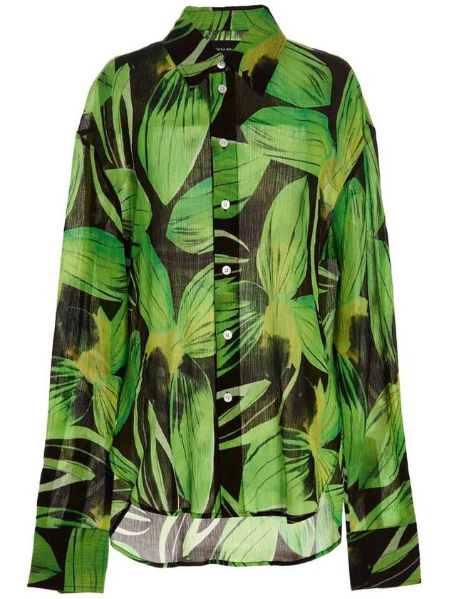 Louisa Ballou Print oversized shirt