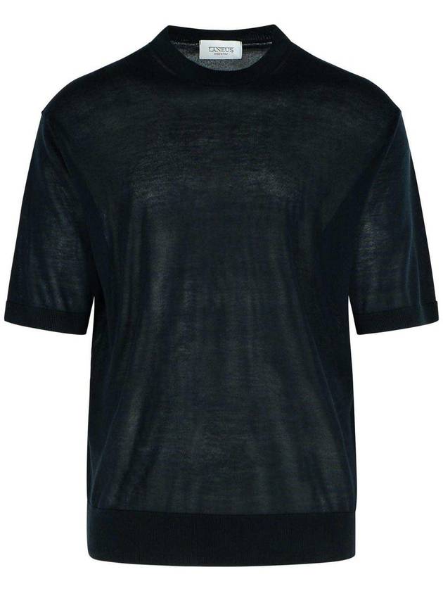 Laneus Black Lyocell Sweater