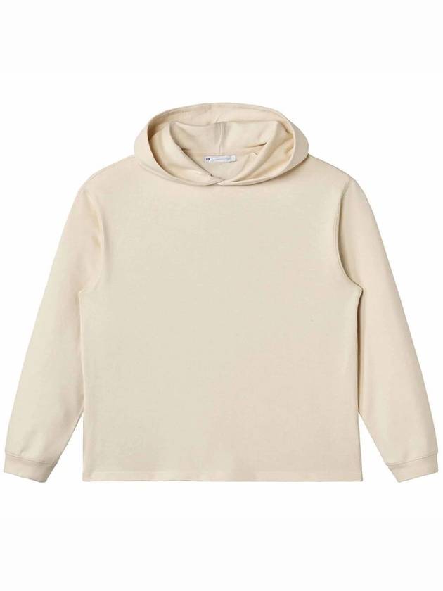 와이쓰리 테리 플로럴 레이어드 백로고 후드 화이트