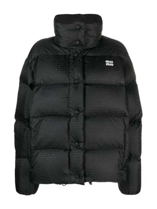 미우미우 나일론 로고 다운 패딩 ML967S23213FO F0002