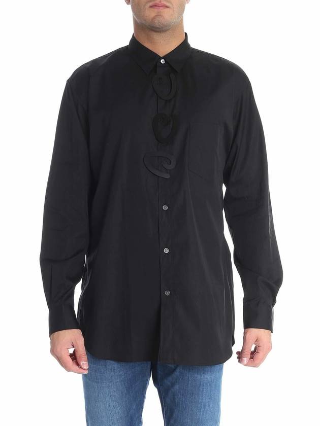 Comme Des Garcons Shirt Black shirt with rigid inserts