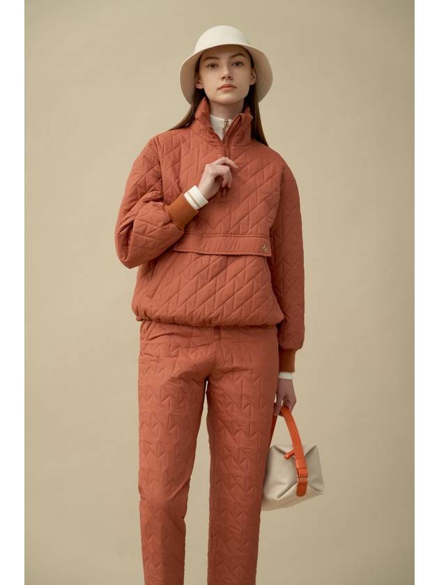 QUILTING ANORAK JUMPER_ORANGE