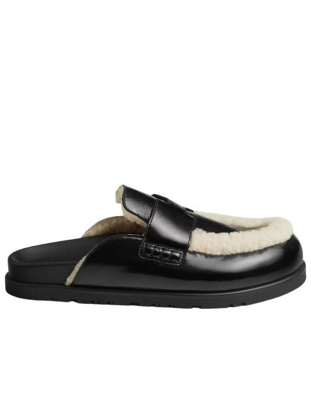 에르메스 고 뮬 글레이즈드 나파 셔링   누아 에크류 H251015Z02