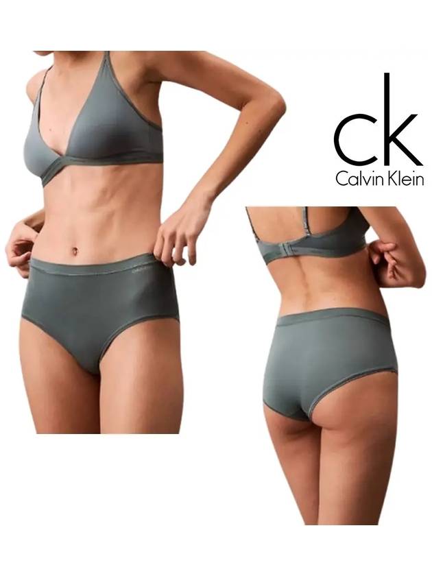 캘빈클라인 언더웨어 여성 아이딜 미드 라이즈 팬티 블루