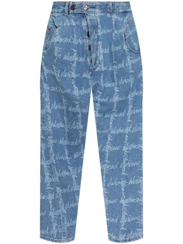 25SS 비비안웨스트우드 데님 팬츠 3902000N W014IK306 GRID BLUE