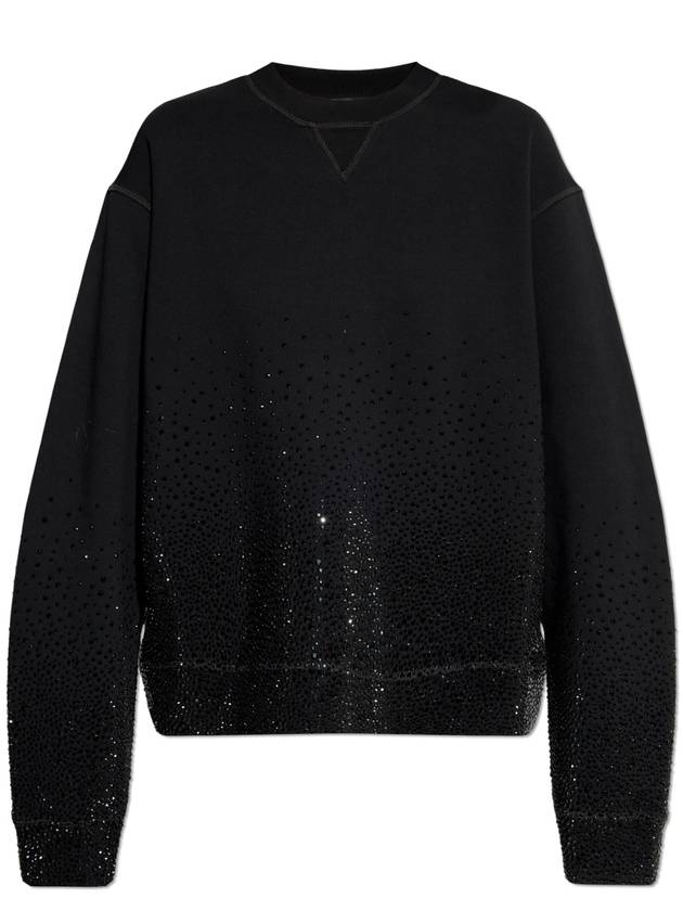 Dsquared2 Sweatshirt With Rhinestones  Women's  Black