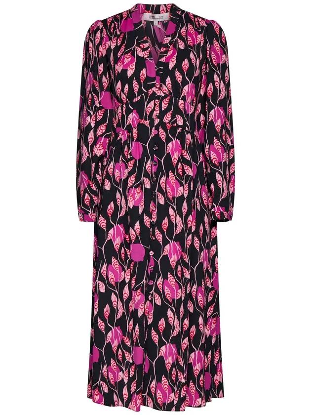 Diane von Furstenberg 에리카 긴팔 미디 드레스 DVFDL4R010_LLPPL