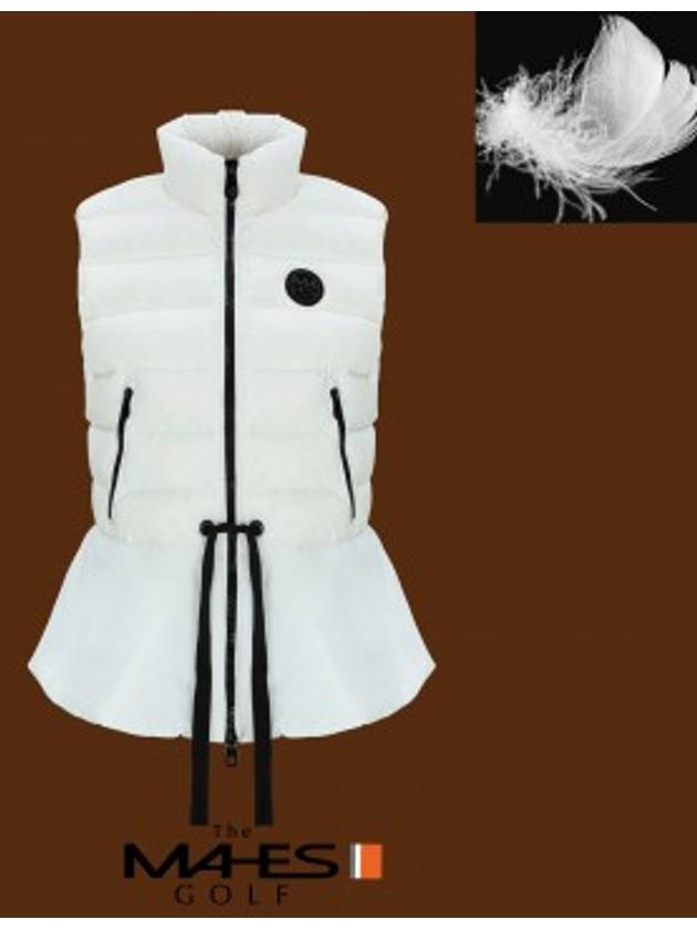 23FW 마헤스 여성 조끼 가디건 오렌지라벨 글로시 스트링 다운베스트 GD40417