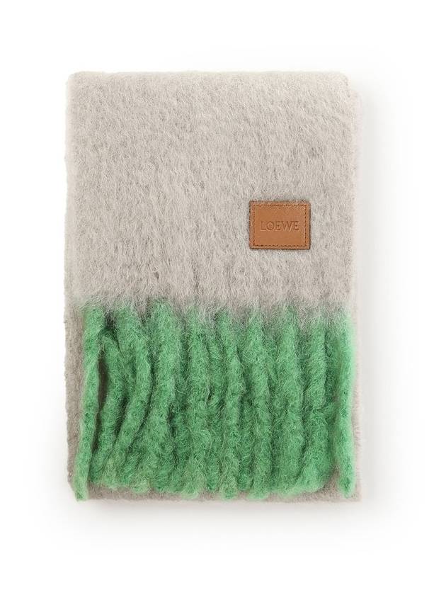 Loewe 로고 패치 프린지 스카프