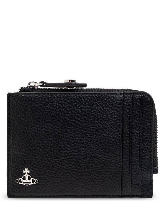 비비안 웨스트우드 ORB 플라크 카드 지갑 블랙