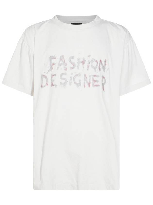 25SS 발렌시아가 반팔 티셔츠 824285 TSVC5 9012 DIRTY WHITE