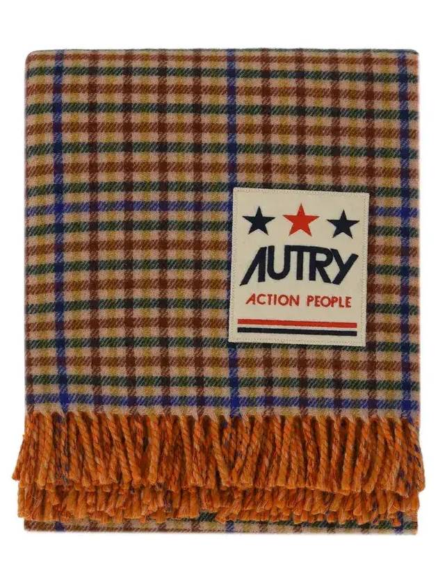 Autry 플레이드 체크 프린트 프린지 엣지 스카프 PLLU_02MUMULTI