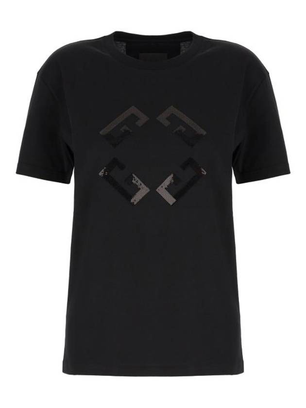 24FW 지방시 반팔 티셔츠 BW70EKG1YH 001 BLACK