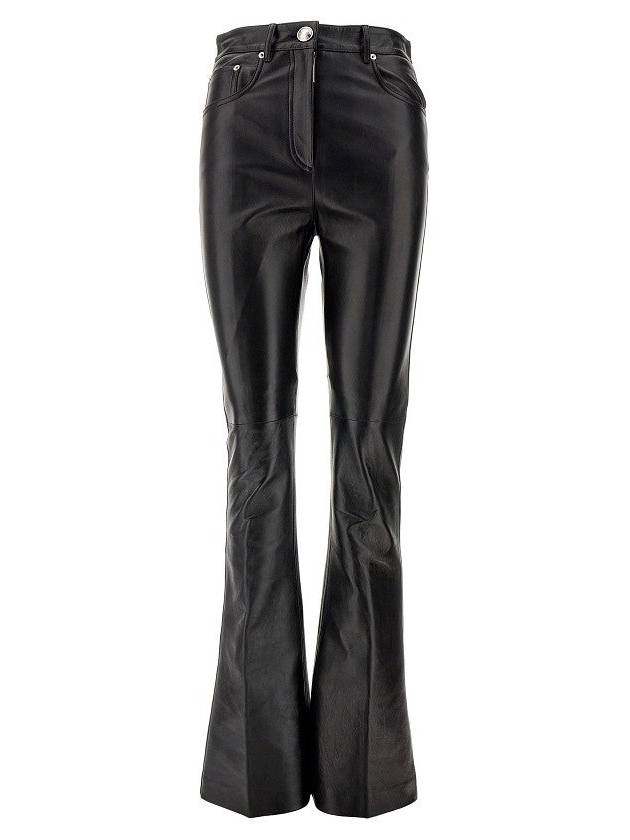 SPORTMAX Nappa leather flared pants