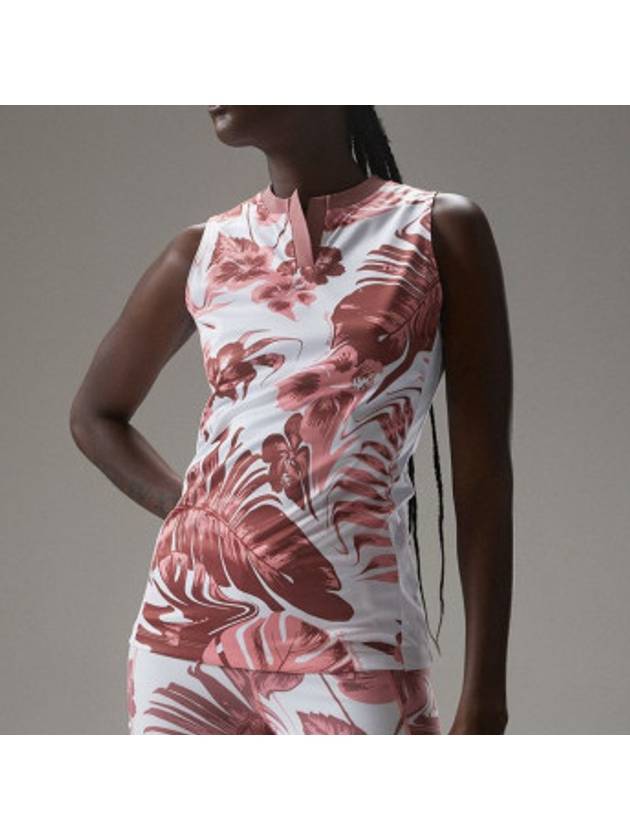 제이린드버그 23SS 여성골프민소매티셔츠 메야 프린트 슬리브리스 탑 GWJT07430