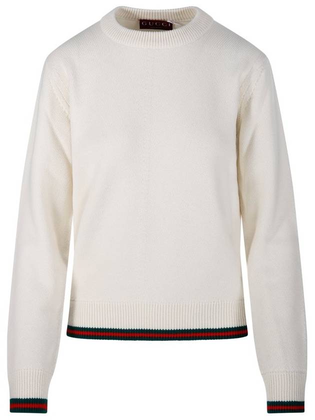 구찌 트림 디테일 크루넥 니트 스웨터