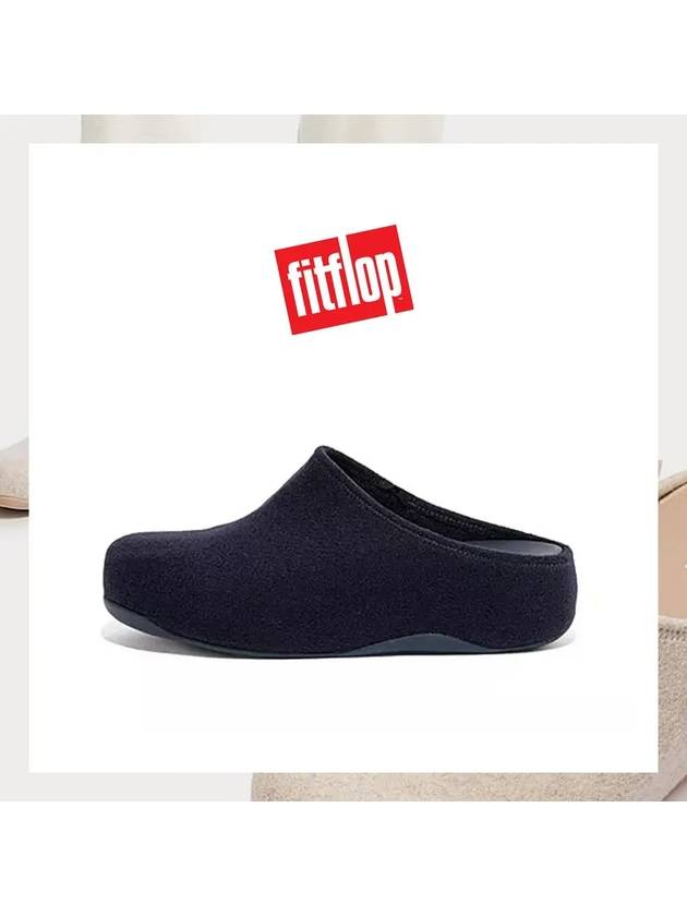 핏플랍 슈브 쿠시 펠트 클로그 슬리퍼 네이비 여자 여성슬리퍼 패션 핏플랍조리