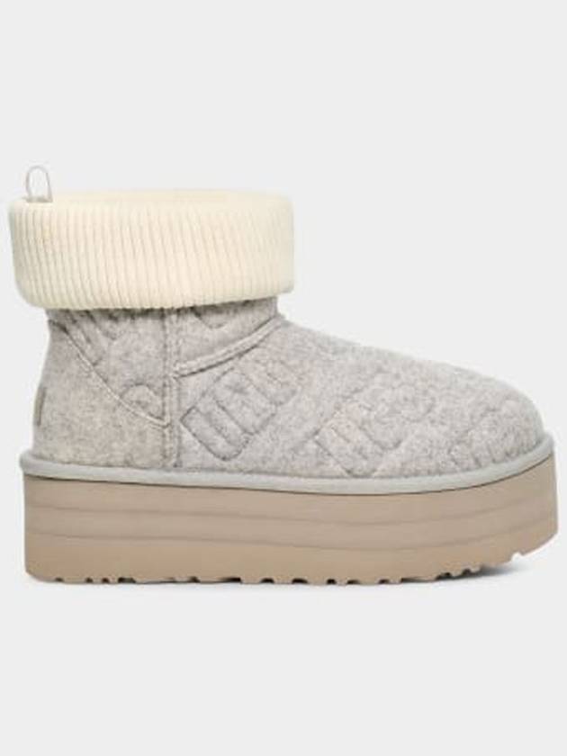 어그 여성 클래식 미니 플랫폼 펠티드 부츠 신발 Grey