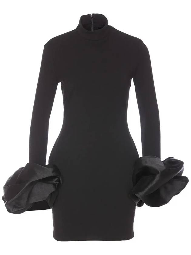 솔러스 런던 러플 슬리브 드레스 OS42039_BLACK