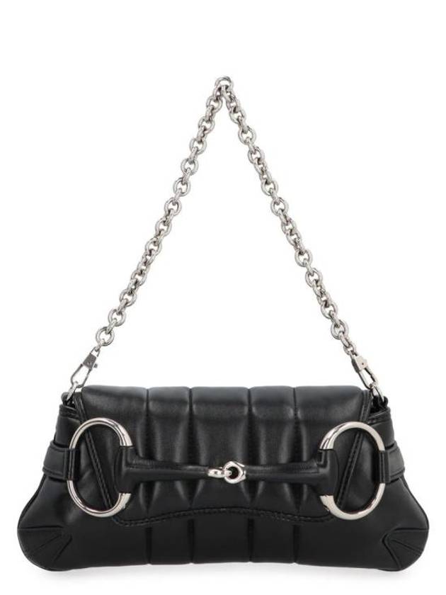 구찌 홀스빗 체인 퀼팅 스몰 레더 숄더 백 블랙