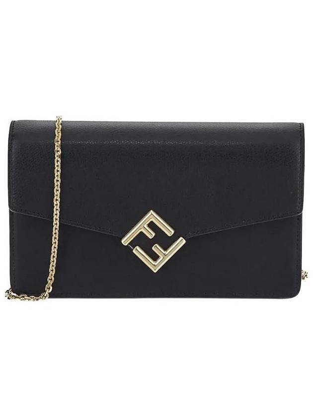 펜디 FF 다이아먼드 체인 장지갑 블랙