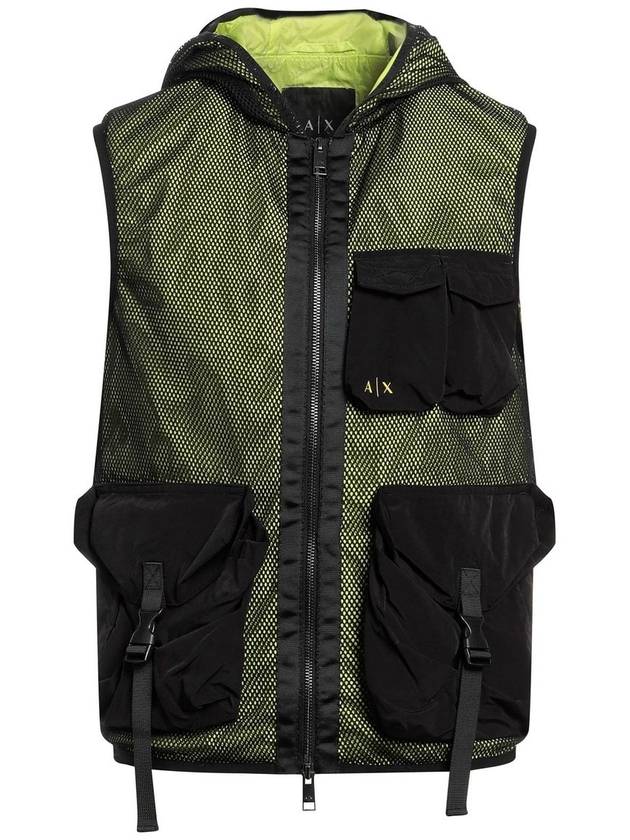 Armani Exchange mesh panel hoodie vest 아르마니