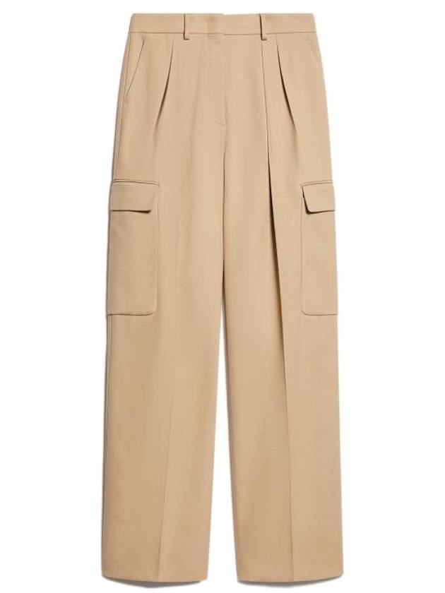 막스마라 스포트막스 베르바스 로우 라이즈 카고 와이드 팬츠 카라멜