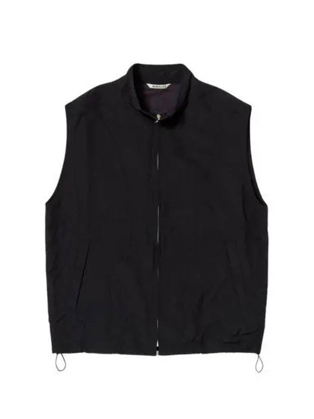 오라리 하이 카운트 울 포플린 베스트 블랙 Auralee High Count Wool Poplin Vest Black