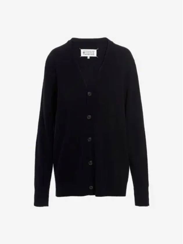 메종 마르지엘라 브이넥 가디건 다크 블루 Maison Margiela V Neck Cardigan Dark Blue