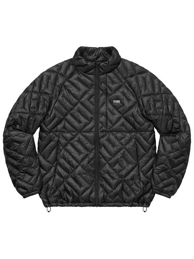 슈프림 스펠아웃 퀼팅 경량 다운 재킷 블랙