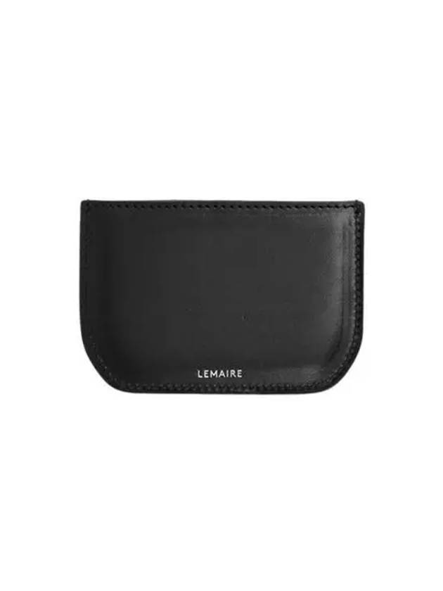 르메르 샤이니 박스 레더 칼레핀 홀더 베지터블 블랙 Lemaire Shiny Box Leather Calepin Card Holder Black