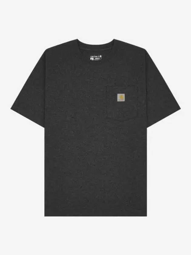 칼하트 루즈핏 헤비웨이트 숏슬리브 포켓 레귤러 티셔츠 카본 헤더 Carhartt Loose Fit Heavyweight Short Sleeve Pocket Regular T Shirt Carbon Heather