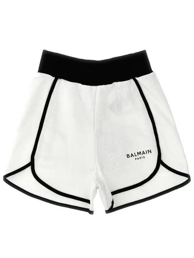 발망 키즈 BBU6A39Z1857100NE 숏츠 버뮤다 팬츠 블랙 화이트  Balmain