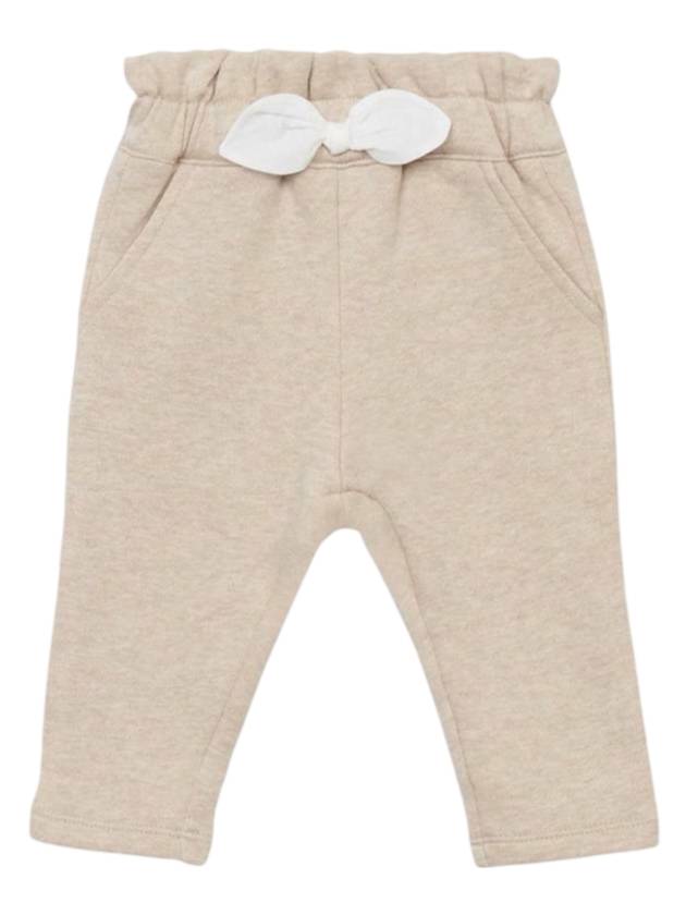 끌로에 보우 코튼 팬츠 베이지