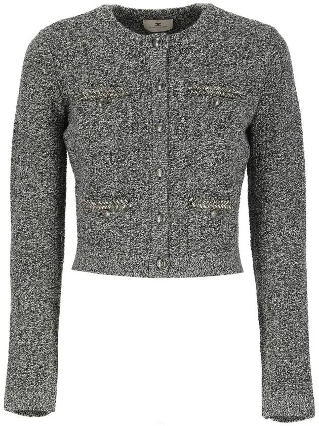 Elisabetta Franchi 자수 부클레 크롭 카디건 MK17S47E2_306