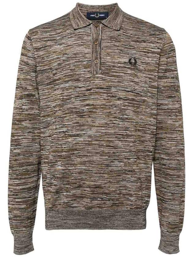 Fred Perry Space Dye Knitted Long Sleeves Shirt