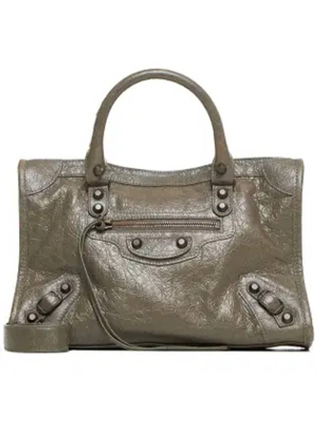 발렌시아가 르 시티 스몰 토트 백 아미 그린