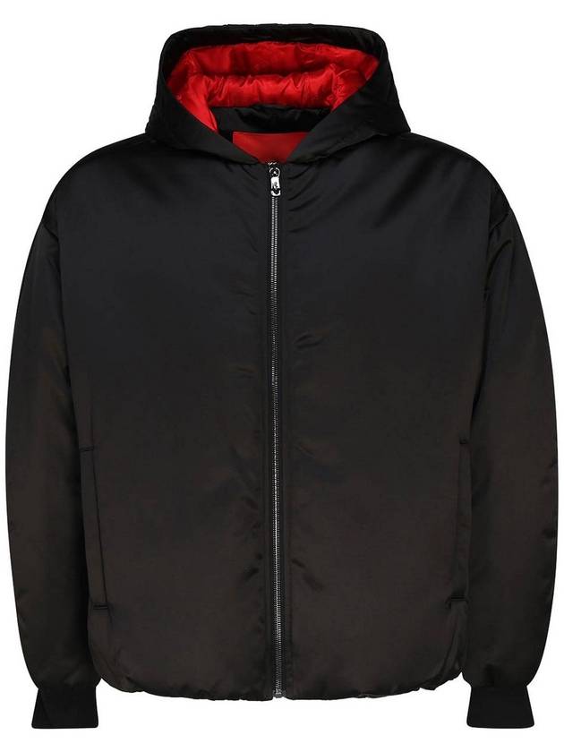 Ferrari Shiny fabric bomber jacket with hood