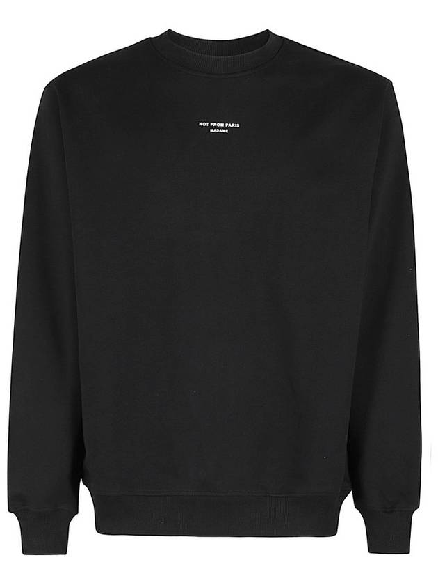 Funny Mr. 슬로건 프린트 크루넥 스웨트셔츠