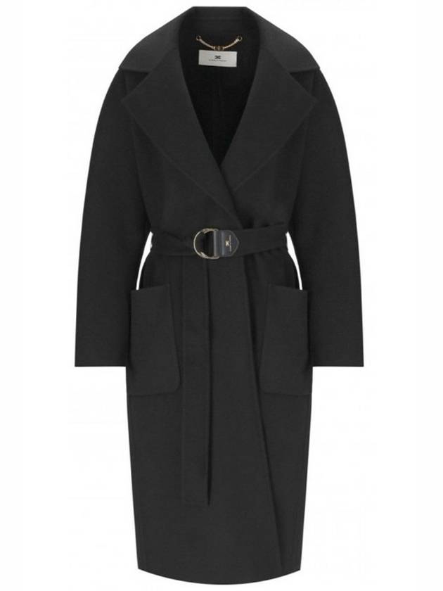 Elisabetta Franchi 벨티드 랩 코트