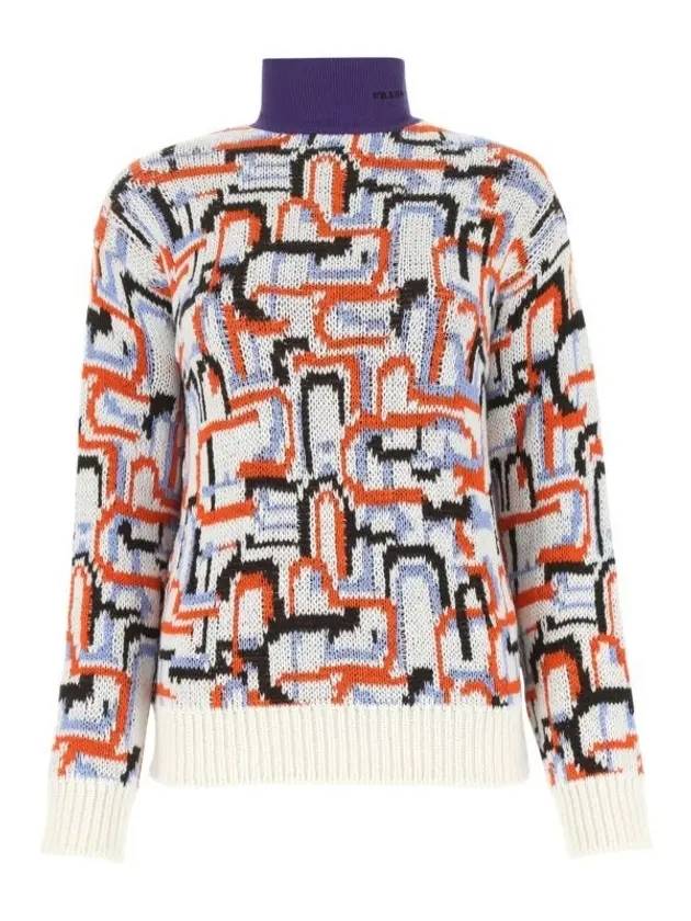 프라다 여성 캐시미어 울 터틀넥 멀티